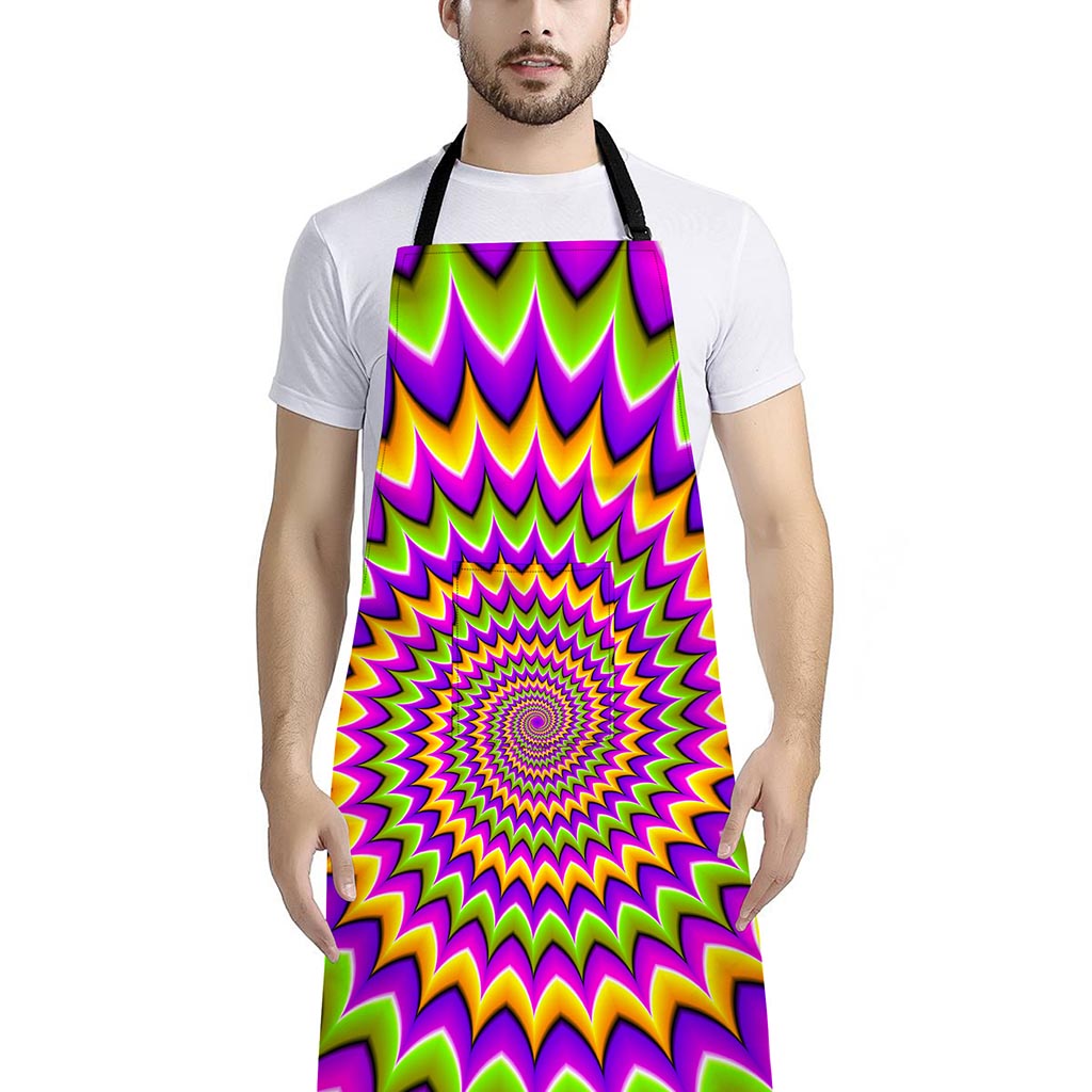 Twisted Colors Moving Optical Illusion Bib Apron With Pocket
