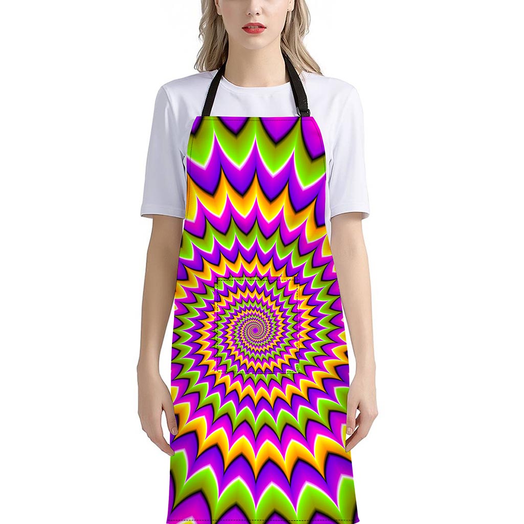Twisted Colors Moving Optical Illusion Bib Apron With Pocket