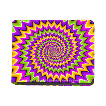 Twisted Colors Moving Optical Illusion Bifold Wallet