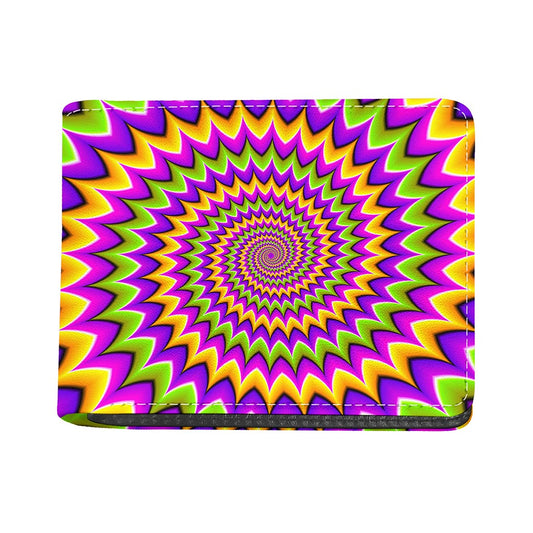 Twisted Colors Moving Optical Illusion Bifold Wallet