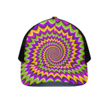 Twisted Colors Moving Optical Illusion Black Mesh Trucker Cap