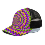 Twisted Colors Moving Optical Illusion Black Mesh Trucker Cap