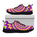 Twisted Colors Moving Optical Illusion Black Running Shoes