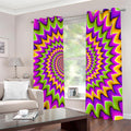 Twisted Colors Moving Optical Illusion Dimout Grommet Curtains