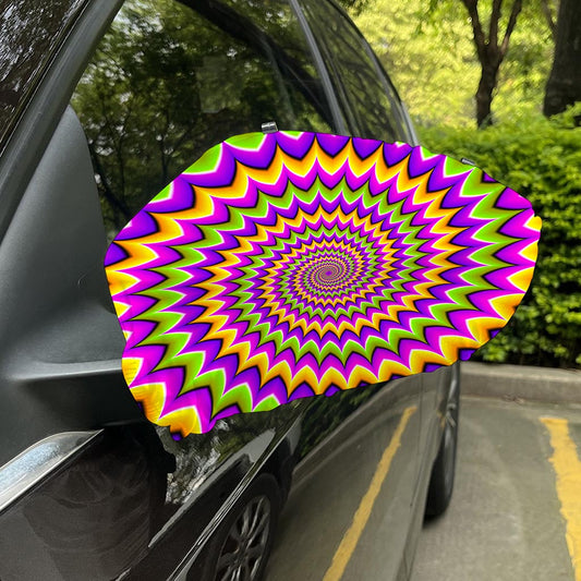Twisted Colors Moving Optical Illusion Car Side Mirror Covers