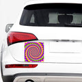 Twisted Colors Moving Optical Illusion Car Sticker