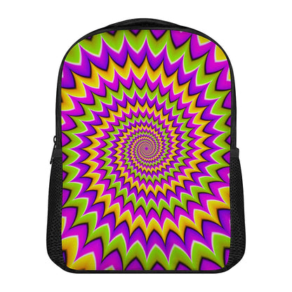 Twisted Colors Moving Optical Illusion Casual Backpack