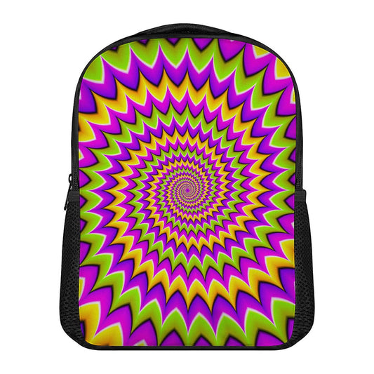 Twisted Colors Moving Optical Illusion Casual Backpack