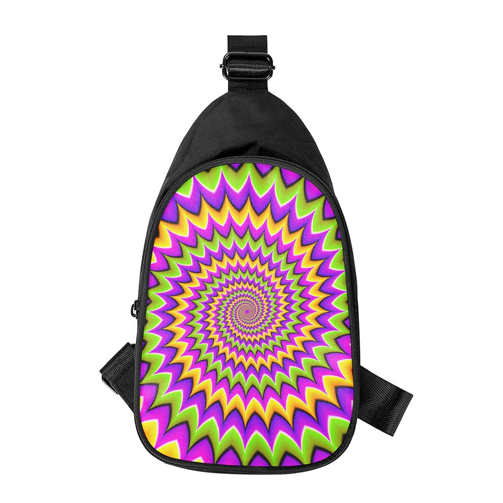 Twisted Colors Moving Optical Illusion Chest Bag