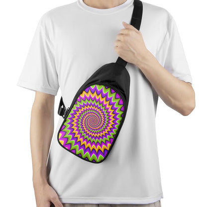 Twisted Colors Moving Optical Illusion Chest Bag