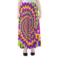 Twisted Colors Moving Optical Illusion Chiffon Maxi Skirt