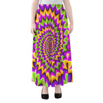 Twisted Colors Moving Optical Illusion Chiffon Maxi Skirt
