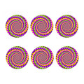 Twisted Colors Moving Optical Illusion Coaster Set