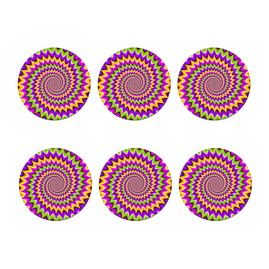 Twisted Colors Moving Optical Illusion Coaster Set