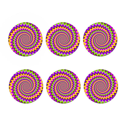 Twisted Colors Moving Optical Illusion Coaster Set