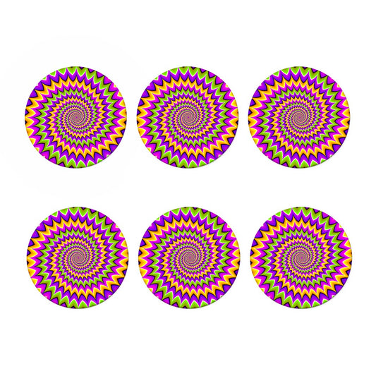 Twisted Colors Moving Optical Illusion Coaster Set