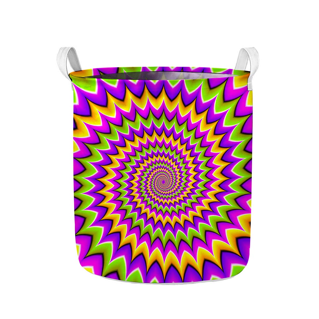 Twisted Colors Moving Optical Illusion Collapsible Laundry Basket