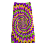 Twisted Colors Moving Optical Illusion Cotton Front Slit Maxi Skirt
