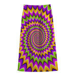 Twisted Colors Moving Optical Illusion Cotton Front Slit Maxi Skirt