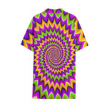 Twisted Colors Moving Optical Illusion Cotton Hawaiian Shirt