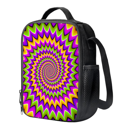 Twisted Colors Moving Optical Illusion Crossbody Lunch Bag