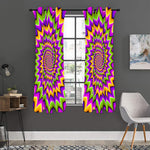 Twisted Colors Moving Optical Illusion Curtain