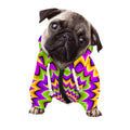 Twisted Colors Moving Optical Illusion Dog Zip Up Hoodie