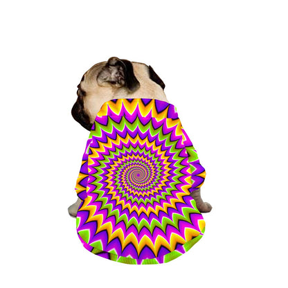 Twisted Colors Moving Optical Illusion Dog Zip Up Jacket