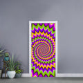 Twisted Colors Moving Optical Illusion Door Sticker