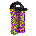 Twisted Colors Moving Optical Illusion Double Neoprene Wine Tote
