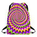 Twisted Colors Moving Optical Illusion Drawstring Backpack