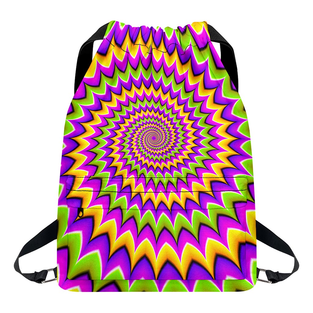Twisted Colors Moving Optical Illusion Drawstring Backpack