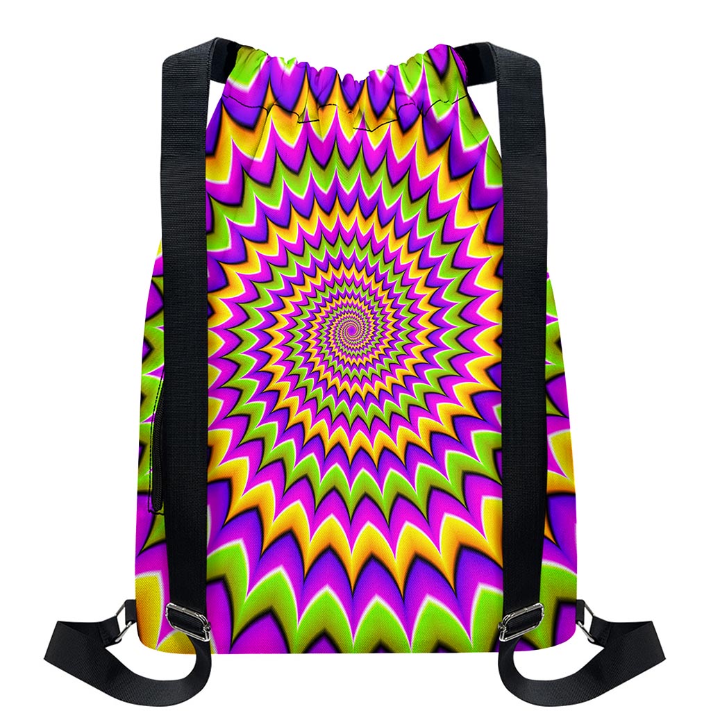 Twisted Colors Moving Optical Illusion Drawstring Backpack