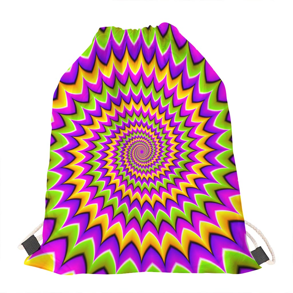 Twisted Colors Moving Optical Illusion Drawstring Bag