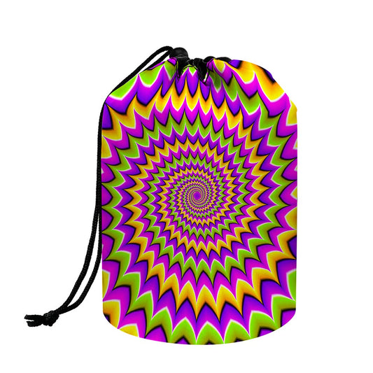 Twisted Colors Moving Optical Illusion Drawstring Makeup Bag