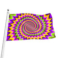 Twisted Colors Moving Optical Illusion Flag