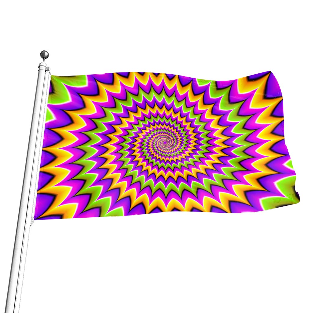 Twisted Colors Moving Optical Illusion Flag