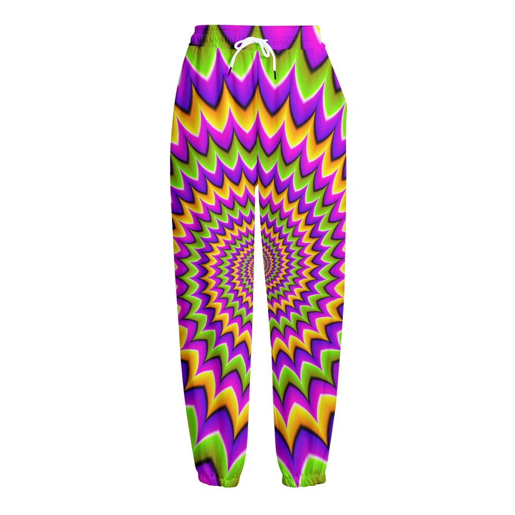 Twisted Colors Moving Optical Illusion Fleece Lined Knit Pants