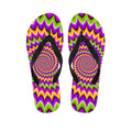 Twisted Colors Moving Optical Illusion Flip Flops