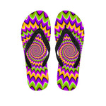 Twisted Colors Moving Optical Illusion Flip Flops
