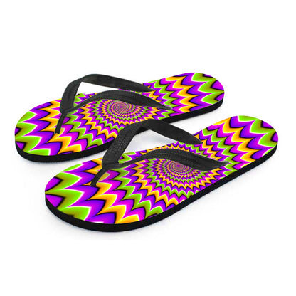 Twisted Colors Moving Optical Illusion Flip Flops