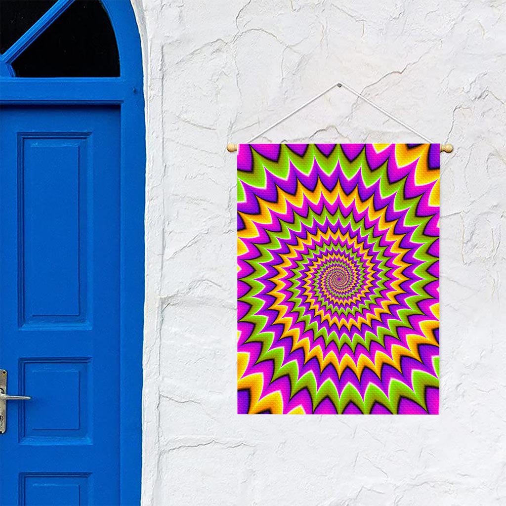 Twisted Colors Moving Optical Illusion Garden Flag