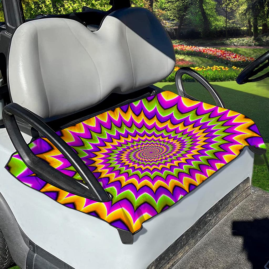 Twisted Colors Moving Optical Illusion Golf Cart Seat Cover