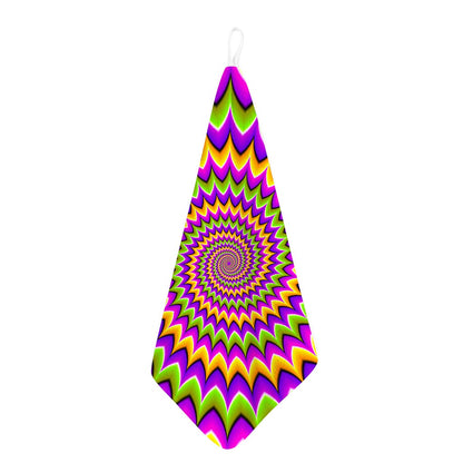 Twisted Colors Moving Optical Illusion Hand Towel
