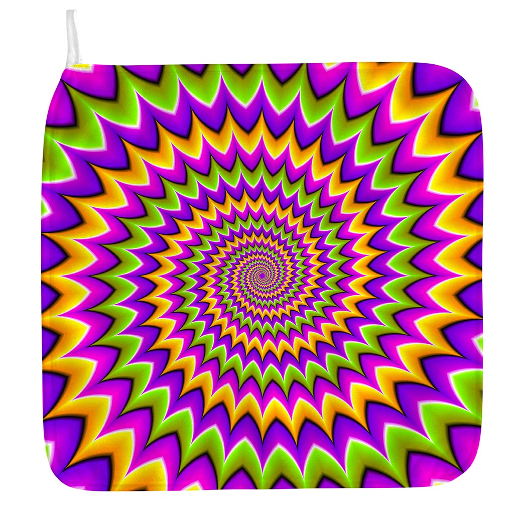 Twisted Colors Moving Optical Illusion Hand Towel