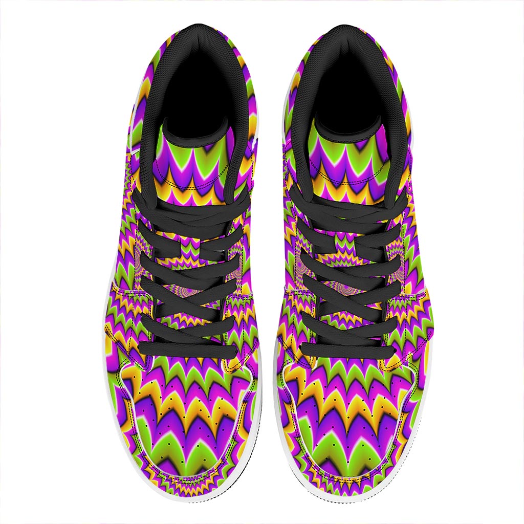 Twisted Colors Moving Optical Illusion High Top Leather Sneakers
