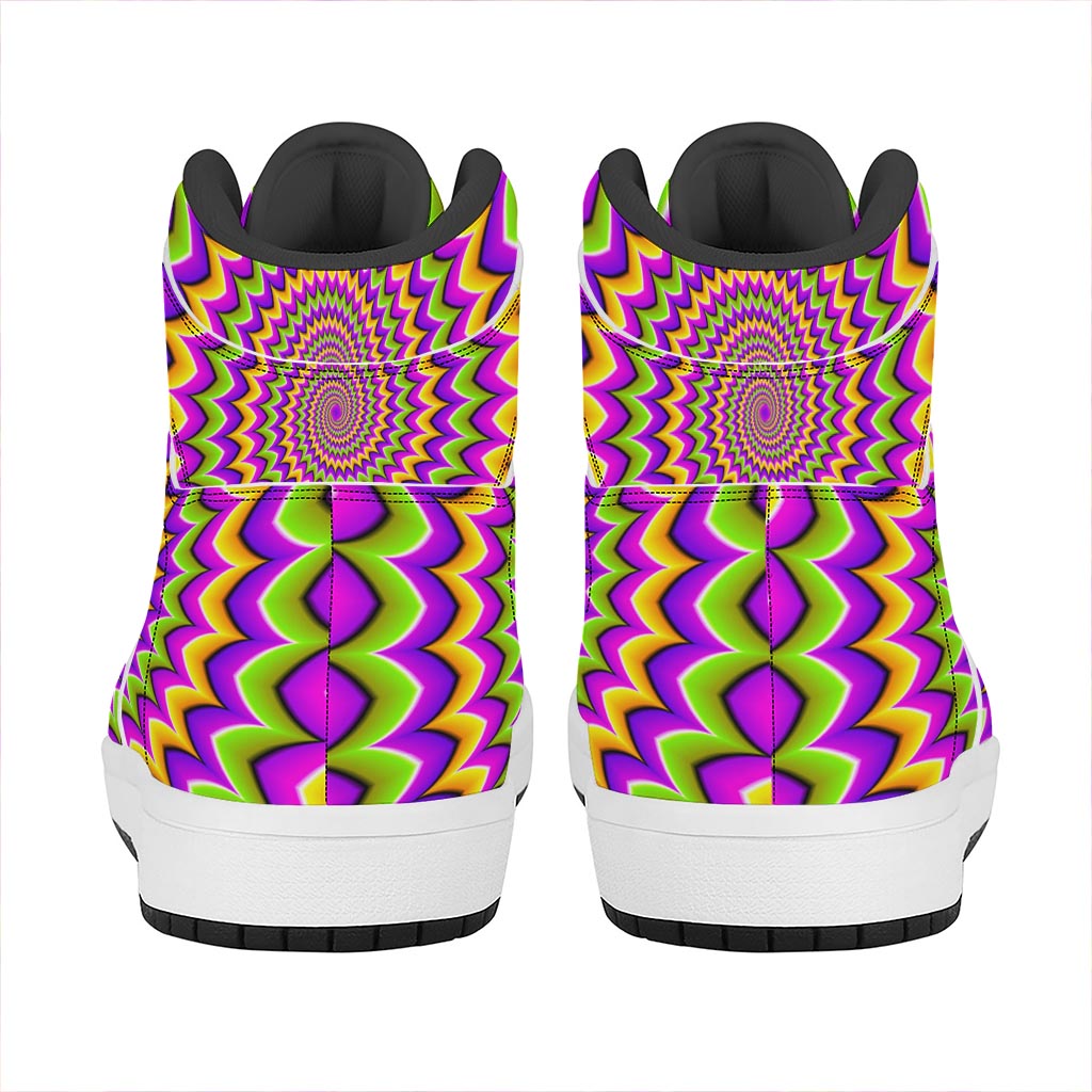 Twisted Colors Moving Optical Illusion High Top Leather Sneakers
