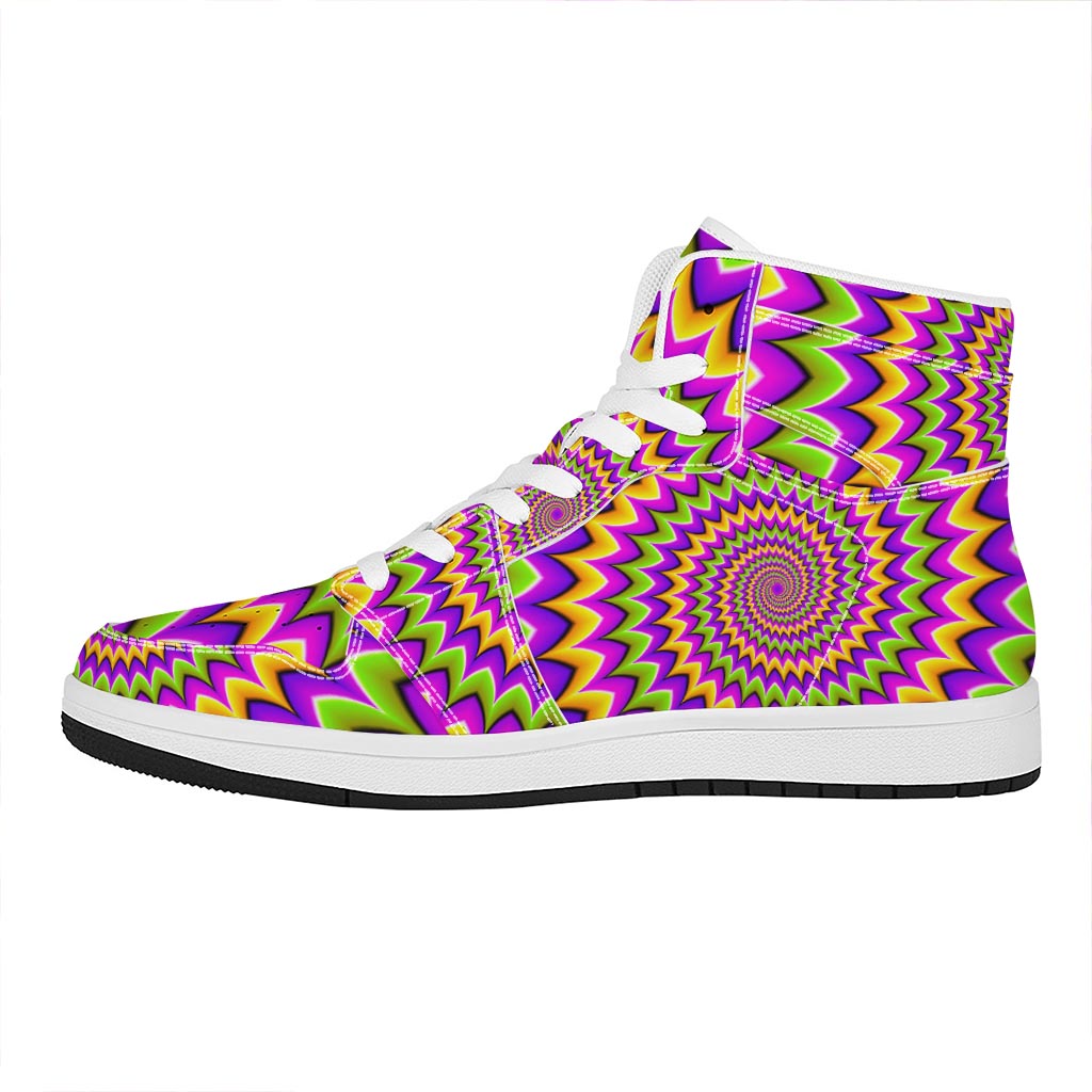 Twisted Colors Moving Optical Illusion High Top Leather Sneakers