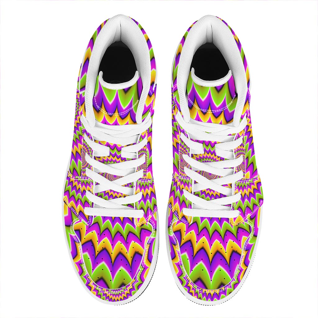 Twisted Colors Moving Optical Illusion High Top Leather Sneakers