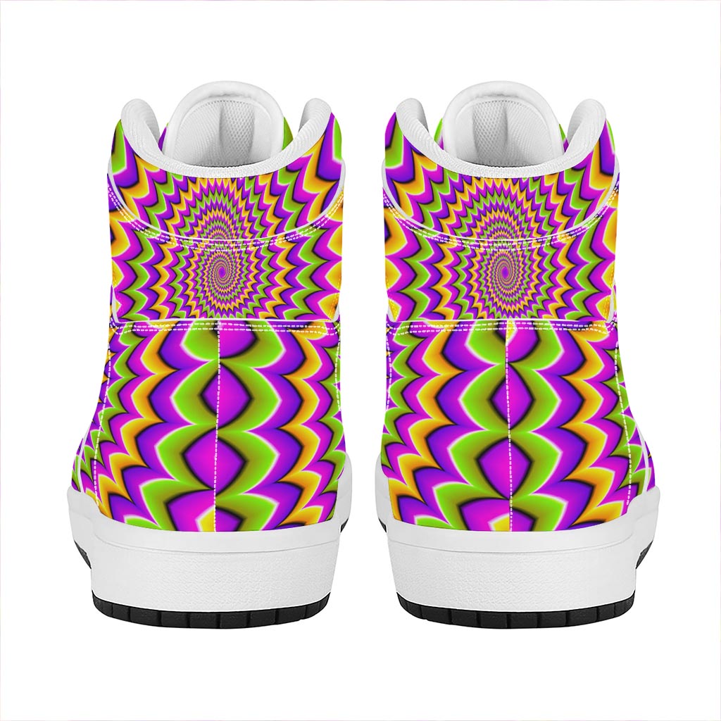 Twisted Colors Moving Optical Illusion High Top Leather Sneakers
